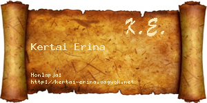 Kertai Erina névjegykártya